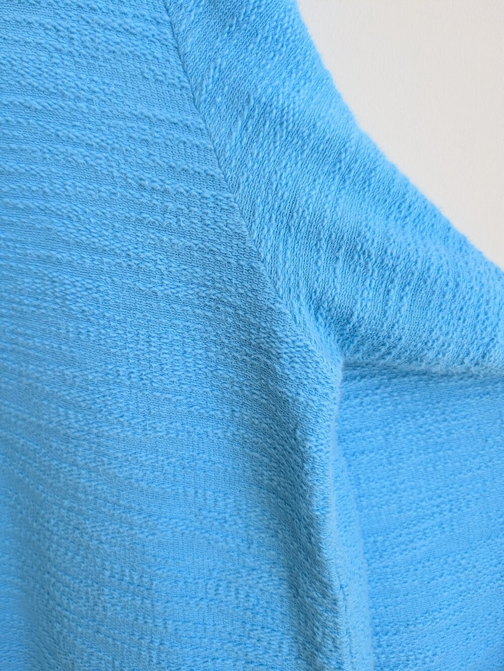 Color Me Cotton Medium C.M.C. Bright Blue Long Sleeve Shirt Top Button Pocket - Picture 8 of 12
